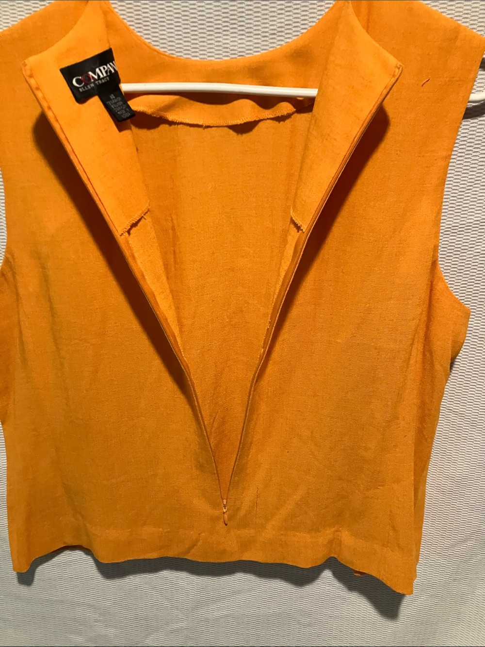 Ellen Tracy Sleeveless Tank Top in Bright Orange - Picture 7 of 8
